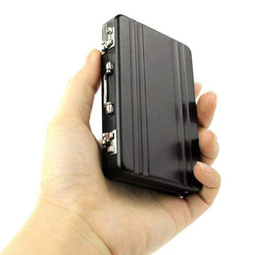 SXFSE Dollhouse Decoration Accessories, 1:12 Dollhouse Miniature Furniture Simulation Storage Trunk Travel Suitcase Luggage(Black)