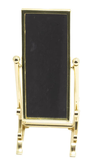 International Miniatures by Classics Dollhouse Miniature Gold Rectangular Floor Tilting Mirror