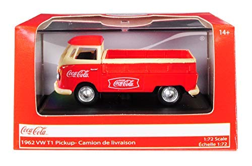 Motor city classics 1:72 Scale Diecast 1962 Volkswagen T1 Pickup | Coca-Cola Officially Licensed Model 472003
