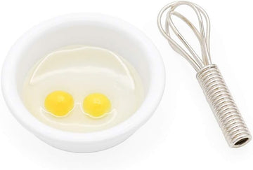 2Pcs/Set 1/12 Miniature Whisk and Mixing Bowl Dollhouse Decoration Accessories