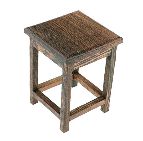 EatingBiting 1:6 Small Miniature Handcraft Furniture Retro Wood End Table Armchairs 3Pc Home mini Furniture Model Display Decor Great handcrafts