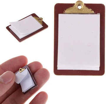 1/12 Miniature Clipboard Dollhouse Decoration Accessories, DIY Micro Scene Decor
