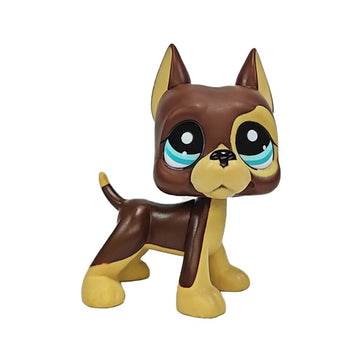 CFCLLBR #817 Mini Pet Toys Chocolate Dot Great Dane Dog Animal Figure