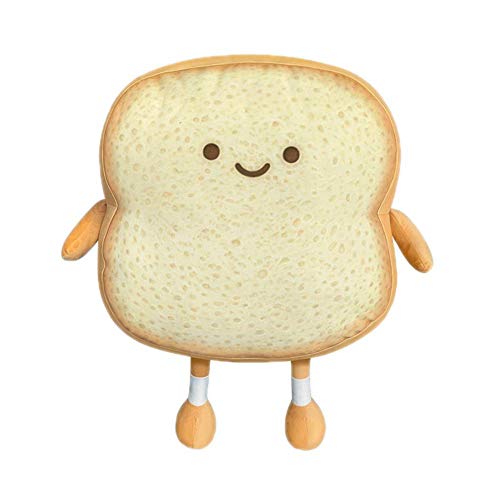VHYHCY Toast Bread Pillow Funny Food Plush Toy Pillows Small Cute Stuffed Plush Sofa Pillow (Toast Bread,Golden)