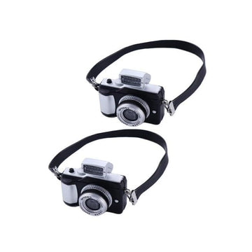 2Pcs 1:4 Scale Mini Camera Prop Ornament Vintage Camera Model, Miniature Digital Camera Mini Decoration Accessories Photography Props Ornament