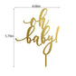 Sleyberoy Gold Mirror Acrylic Oh Baby Cake Topper