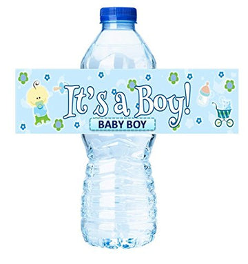 Its a Boy Active Baby Boy Shower Party Decorations - Water Bottle Labels Stickers -12pack