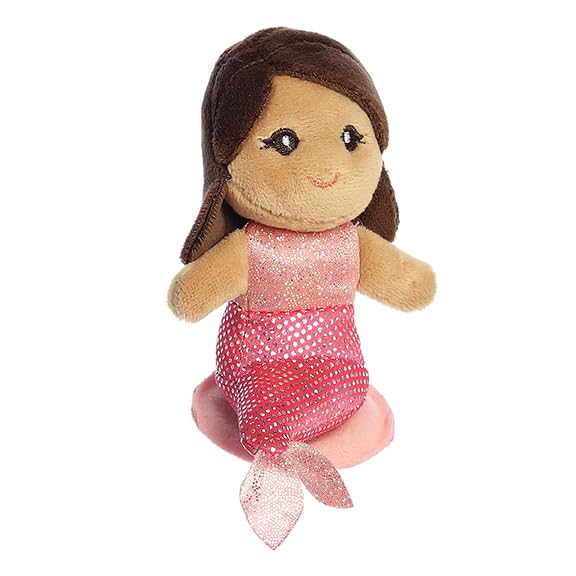 Aurora® Adorable Shoulderkins™ Pink Coral Mermaid™ Stuffed Animal - Fun Buddy that Can Go Everywhere with You - Perfect for Kids 3+ Years and Costumes