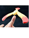 C&H Solutions Red Wing Yellow Body Cute Balancing Bird with Clear Triangle Stand