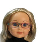 American Fashion World 4-Pack Rectangular Glasses for 14.5 Inch Dolls - Pink & Green, Teal, Pink & Blue Sunglasses