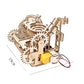 3D Wooden Roller Coaster Puzzle Motorized Marble Run Construction Kit with Gears and Tracks Mechanical Model Kit Laser Cut Wooden Pieces (Ages 14+)