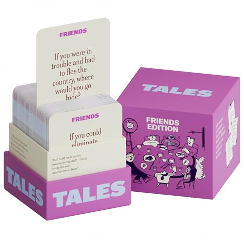 TALES 150 Conversation Cards, Friends Edition, Fun Friend Games for Adults, Teens, Kids, Perfect for Parties, Game Nights, Gifts & Gatherings