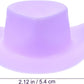 10 Pack Mini Cowboy Hat Set - Purple Plastic Miniature Hats for Dollhouse Decor, Party Decorations, DIY Crafts, and Wine Bottle Ornaments - Adorable
