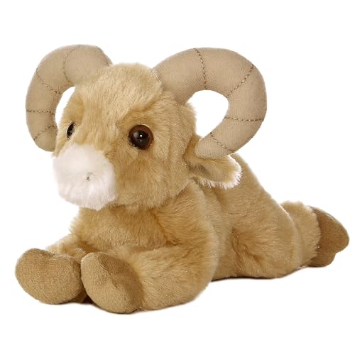 Aurora® Adorable Mini Flopsie™ Big Horn Sheep™ Stuffed Animal - Mini Companions Ready for Playful Adventures - for Kids All Ages, Toddlers, Adults