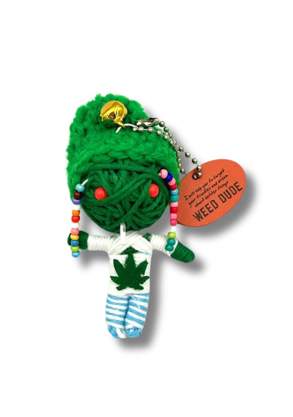 Watchover Voodoo 3-Inch Weed Dude Keychain - Handcrafted Gift to Bring Good Luck and Positivity Everywhere You Go