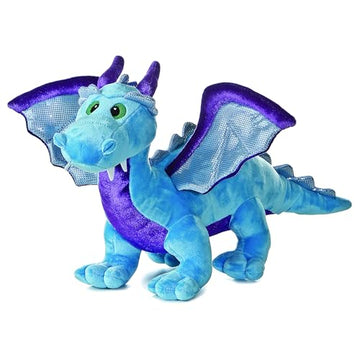 Aurora® Ferocious Dinos & Dragons Blue Dragon Stuffed Animal - Prehistoric Fun - Cuddly Companions - Blue 17 Inches