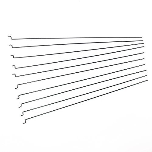 Hobbypark ?1.2mm x L180mm (7.1 inch) Steel Z Pull/Push Rods Parts for RC Airplane Plane Boat Replacement (Pack of 10)
