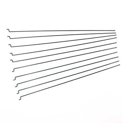 Hobbypark ?1.2mm x L180mm (7.1 inch) Steel Z Pull/Push Rods Parts for RC Airplane Plane Boat Replacement (Pack of 10)