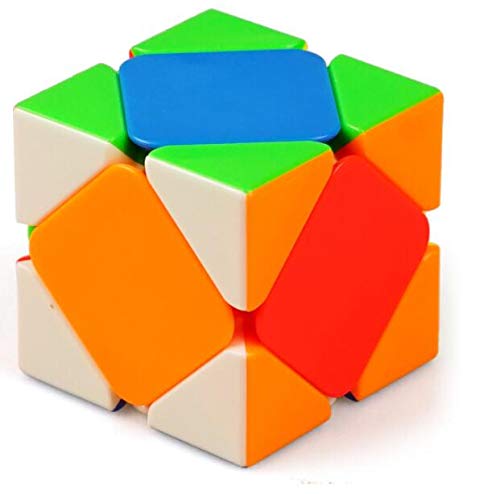 CuberSpeed Skew Ultimate Stickerless Magic Cube Skew Stickerless Speed Cube Puzzle Corner Twist Toys for Kids