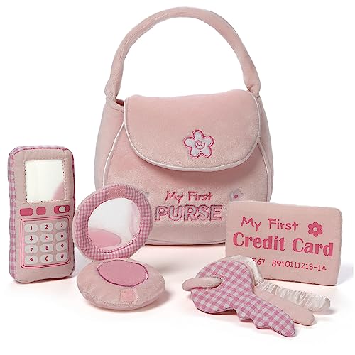 GUND Baby My First Purse 5-Piece Sensory Plush Toy Playset for Babies