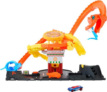 Hot Wheels City Pizza Slam Cobra Attack Playset & 1 Toy Car