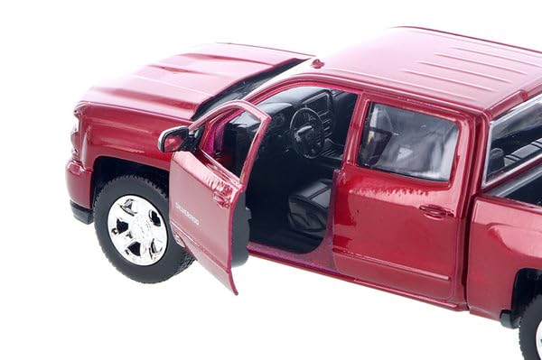 Motormax 2017 1/27 Scale Chevrolet Silverado 1500 Crew Cab Pickup Truck diecast Model
