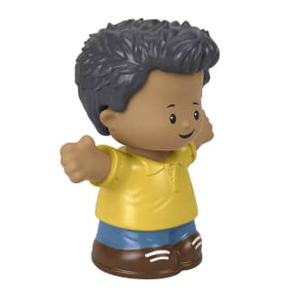 Fisher-Price Little People Family Playset Figure - Grandpa Papa Figure with Gray Hair Wearing a Yellow Shirt and Jeans - HVT47