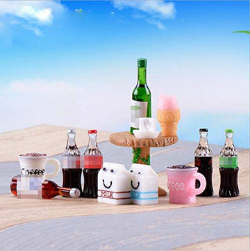 NWFashion Miniature Food Drinks Toys Bottle for Adults Childrens Pretend Play Kitchen Cooking Game Dollhouse Decor(26pcs Mix)