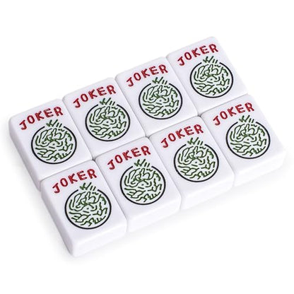 YMI Set of 8 American Mahjong Joker Replacement Tiles, White Melamine Set