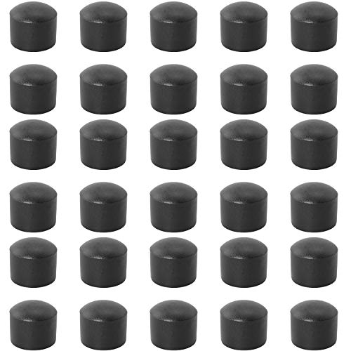 SQXBK Foosball End Cap 30PCS 15.8mm Black Foosball Table Rod Safety Rubber End Caps Flexible Pipe Post Rubber Cover Tip Protectors