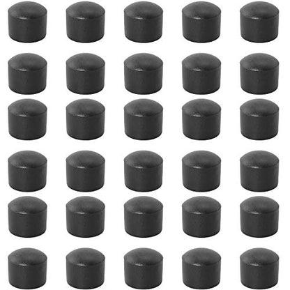 SQXBK Foosball End Cap 30PCS 15.8mm Black Foosball Table Rod Safety Rubber End Caps Flexible Pipe Post Rubber Cover Tip Protectors