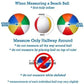 24-Inch Deflated Size Solid White Beach Ball - Inflatable to 18-Inches Diameter