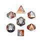 Chessex Polyhedral 7-Die Gemini Dice Set - Copper-Steel with White CHX-26424