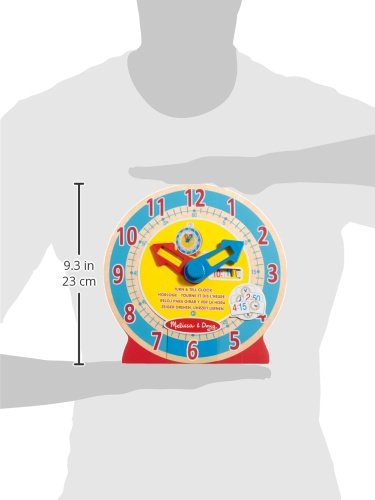 Melissa & Doug Turn and Tell Clock Developmental Toy Motor Skills 3+ Gift for Boy or Girl