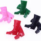 1Pair Black 1/12 Miniature Rubber Boots Dollhouse Garden Accessories Lightweight Dollhouse Decor