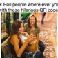100-Pack Rick Roll QR Code Stickers in a Roll - Funny Gag Gift Stickers, Weatherproof, UV Resistant, 2" x 2"
