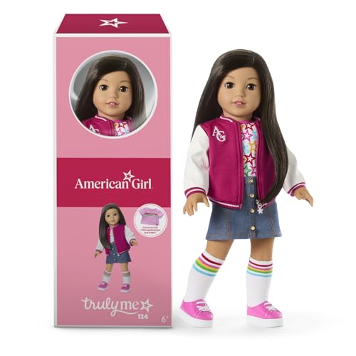 American Girl, Truly Me 18-inch Doll #124 with Brown Eyes, Straight Black-Brown Hair, Light-to-Medium Skin, Ages 6+