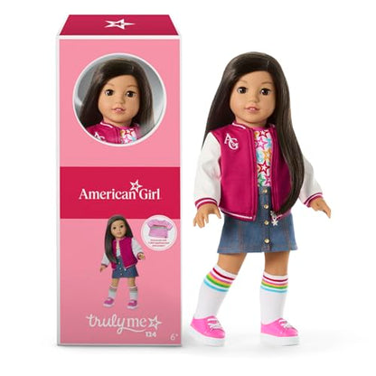 American Girl, Truly Me 18-inch Doll #124 with Brown Eyes, Straight Black-Brown Hair, Light-to-Medium Skin, Ages 6+