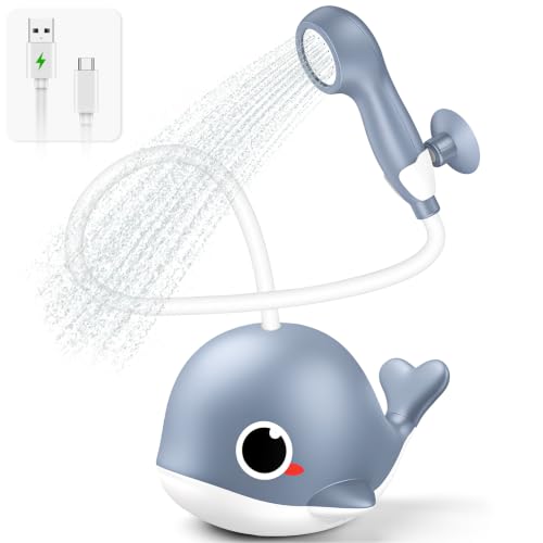 Whale Baby Bath Sprayer, Control the Flow Hands-Free 2 Gentle Modes