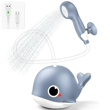 Whale Baby Bath Sprayer, Control the Flow Hands-Free 2 Gentle Modes