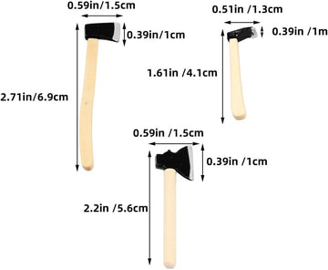 6 Pieces Miniature Axe Dollhouse Accessories,1/12 Miniature Axe Dollhouse Decoration Model DIY Decoration Props Accessories