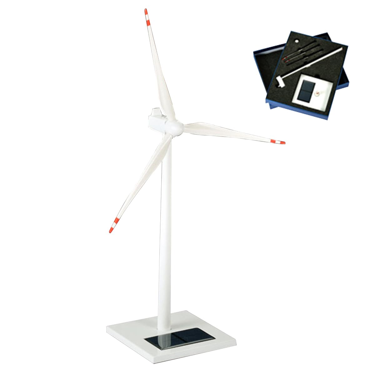 YounggDiy 3D DIY Metal Solar Windmill Model, Desk Home Decor Craft Science Education Toy Gift, 300 RPM Rotation Speed (Silver)