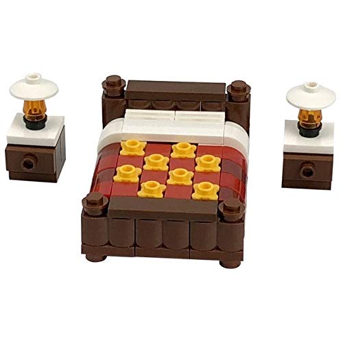 General Jim's Building Blocks Bricks House Furniture Set for Bedroom Living Room & Dining Room for City Street Houses Fun for All Building Levels