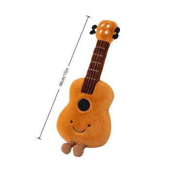 15inch Rock Star Guitar Plush Toy - Soft Stuffed Musical Instrument Throw Pillow, Cute Music-Themed Decor for Home, Bedroom, Festival Gift (Guitar