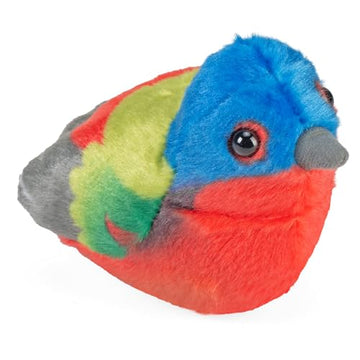 Wild Republic Audubon Birds Painted Bunting Plush with Authentic Bird Sound, Stuffed Animal, Bird Toys for Kids & Birders