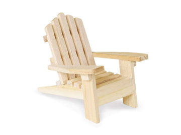 Multicraft Beach Adirondack Chair Miniature Wood for Dollhouses, Displays, Crafting, DIY - 5 Inches