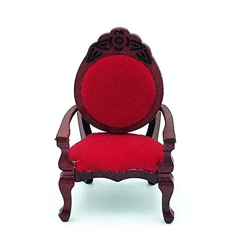 EatingBiting 1:12 Dollhouse Miniature Vintage Retro Single Sofa Chair Furniture for Living Room,Bed Room, Kitchen, Retro Vintage Designed Dolls House