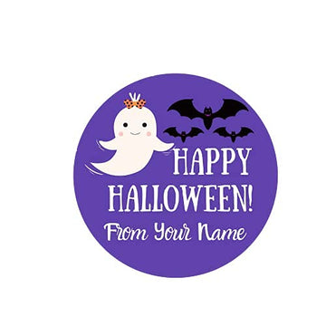 Custom Halloween Stickers, Personalized Happy Halloween Labels, Candy Halloween Stickers,Pumpkin Trick or Treat Stickers,Treat Bag Stickers Trunk or