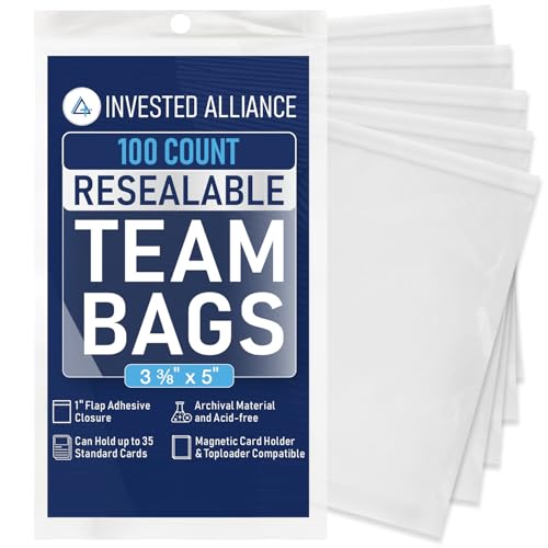 Invested Alliance Resealable Set Team Bags for Trading Cards | Ultra, TCG, Baseball, Sports Card Team Bags Sleeves. Fits Top loaders, Magnetic & Semi