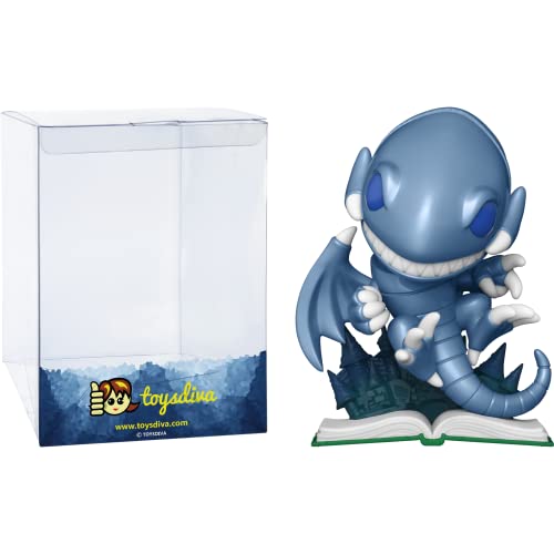 Funko Blue Eyes Toon Dragon: P o p ! Animation Vinyl Figurine Bundle with 1 Compatible 'ToysDiva' Graphic Protector (1062-57648 - B)